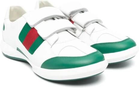 Gucci Kids Leren sneakers Wit