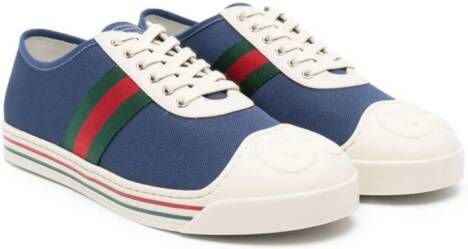 Gucci Kids Sneakers met webstreep Blauw