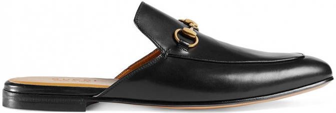 Gucci Horsebit leren slippers Zwart - Foto 1