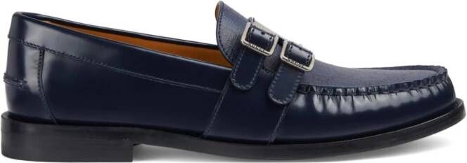 Gucci GG Supreme gespschoenen Blauw