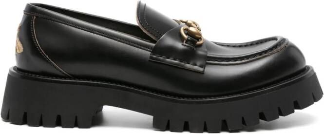 Gucci Leren loafers met chunky zool Zwart
