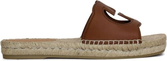 Gucci Espadrilles met logo Bruin