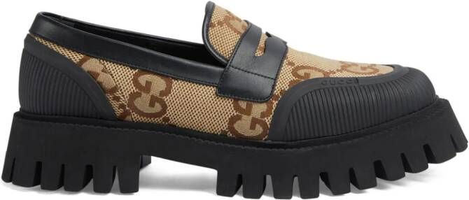 Gucci Maxi GG loafers met vlakken Zwart