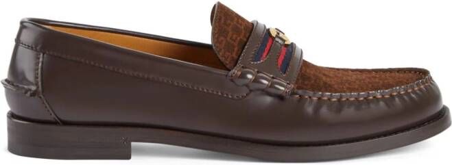 Gucci Loafers met GG-logo Bruin