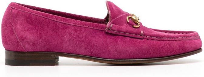 Gucci Loafers met goudkleurig detail Paars