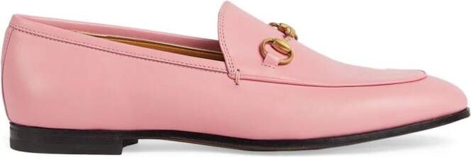 Gucci Jordaan leren loafers Roze