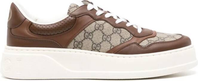 Gucci GG Supreme sneakers met vlakken Bruin