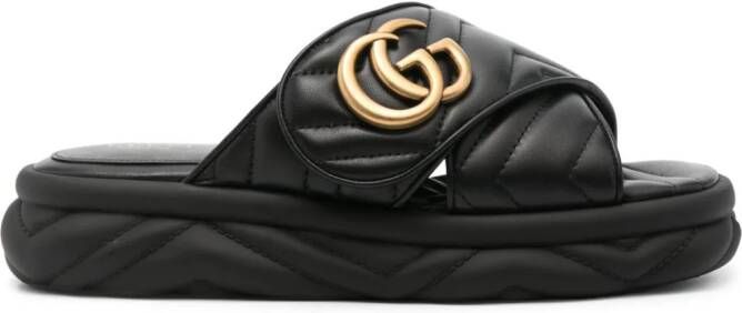 Gucci Marmont leren handschoenen Zwart