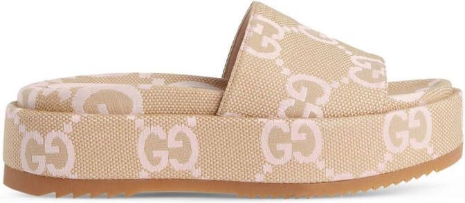 Gucci Maxi sandalen met plateauzool Beige