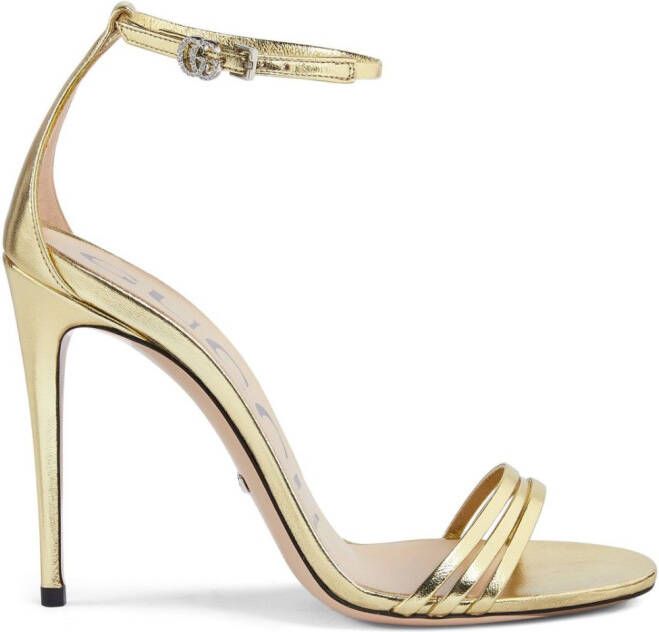 Gucci Sandalen met metallic-effect Goud