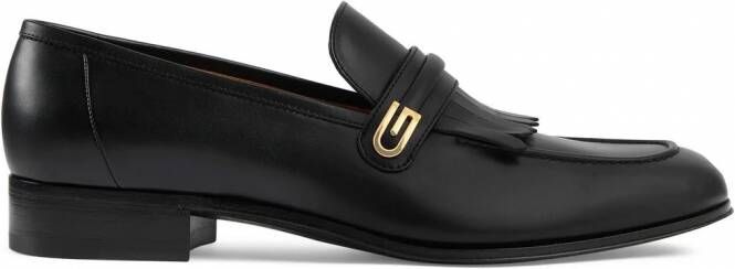 Gucci Loafers met franje Zwart