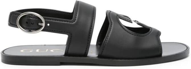 Gucci Sandalen met GG-logo Zwart