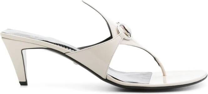 Gucci Muiltjes met Horsebit-detail Wit