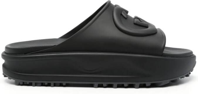 Gucci Slippers met GG-logo Zwart