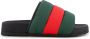 Gucci Slippers met open neus Groen - Thumbnail 1