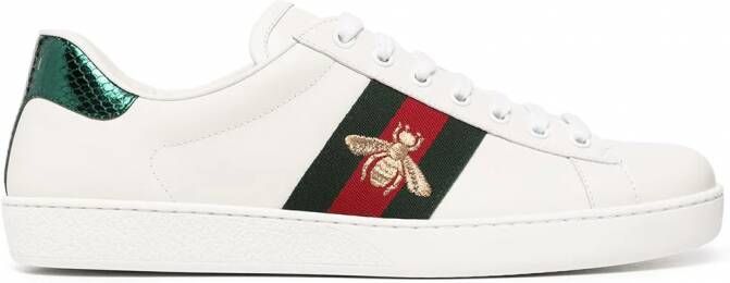 Gucci Sneakers met webstreep Wit