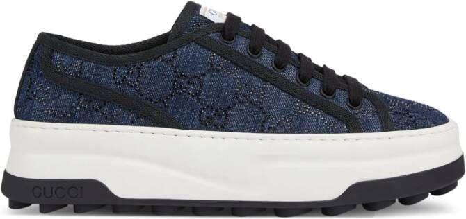Gucci Tennis 1977 denim sneakers Blauw - Schoenen.nl