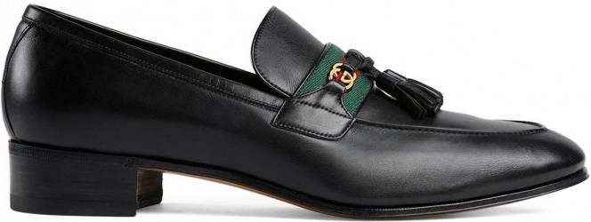 Gucci Web loafers Zwart