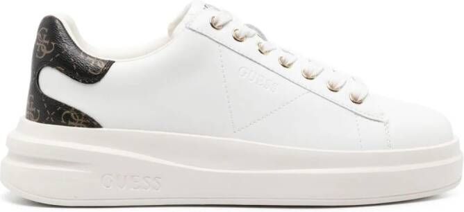 GUESS USA Elbina leather sneakers Wit