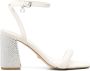 GUESS USA Gelectra 95mm leren sandalen Beige - Thumbnail 1