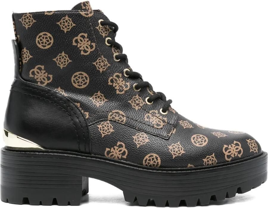 GUESS USA 50 mm leren enkellaarzen Zwart