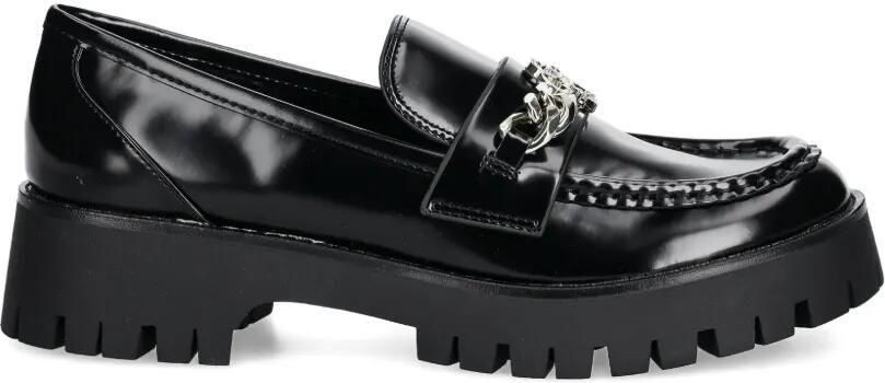 GUESS USA Almer loafers met chunky zool en kettingdetail Zwart