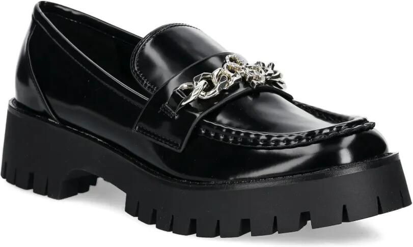 GUESS USA Almer loafers met chunky zool en kettingdetail Zwart - Foto 2