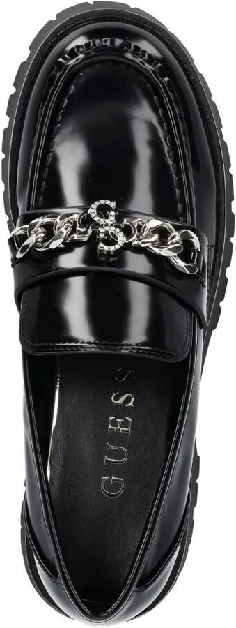 GUESS USA Almer loafers met chunky zool en kettingdetail Zwart - Foto 4