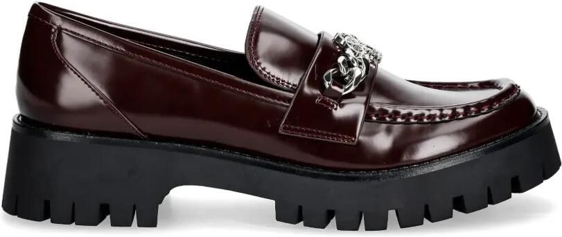 GUESS USA Almer loafers met ketting Rood