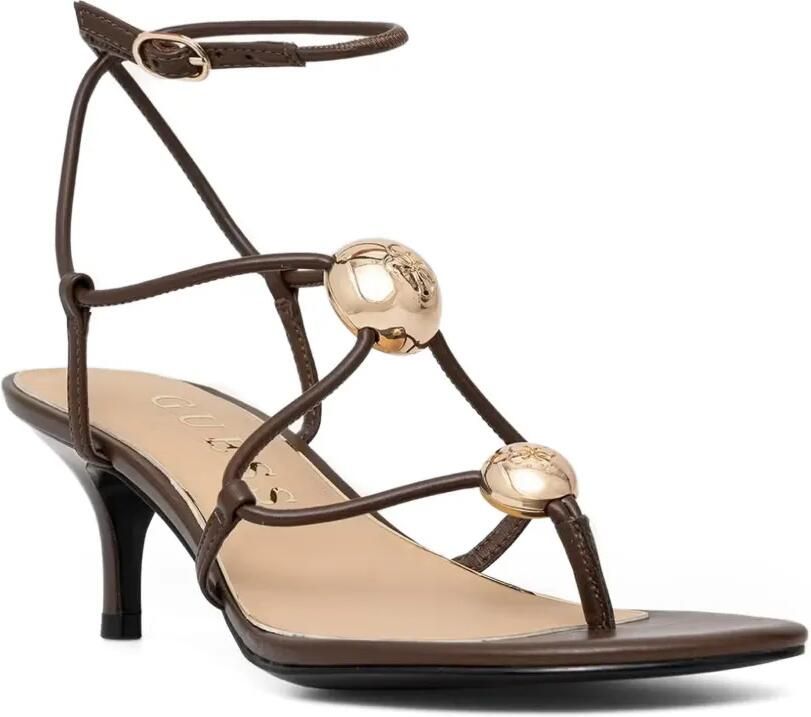 GUESS USA Aysee teensandalen met logoverfraaiing Bruin - Foto 3