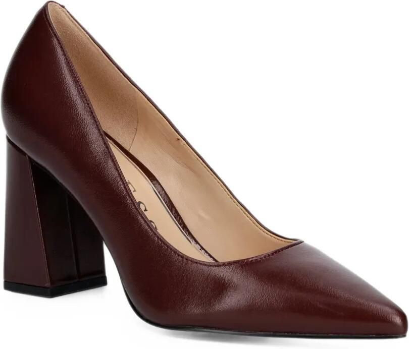 GUESS USA Barchie pumps met blokhak en puntige neus Rood - Foto 3