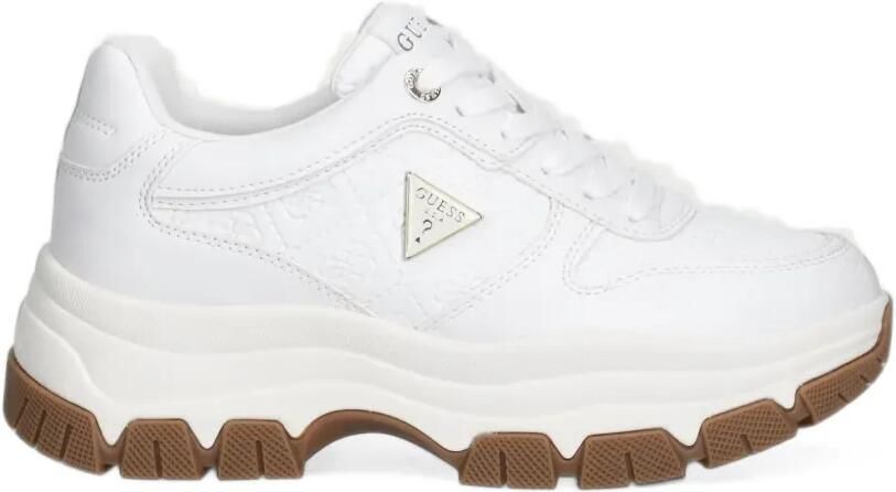 GUESS USA Beneto sneakers met chunky zool en monogram-reliëf Wit