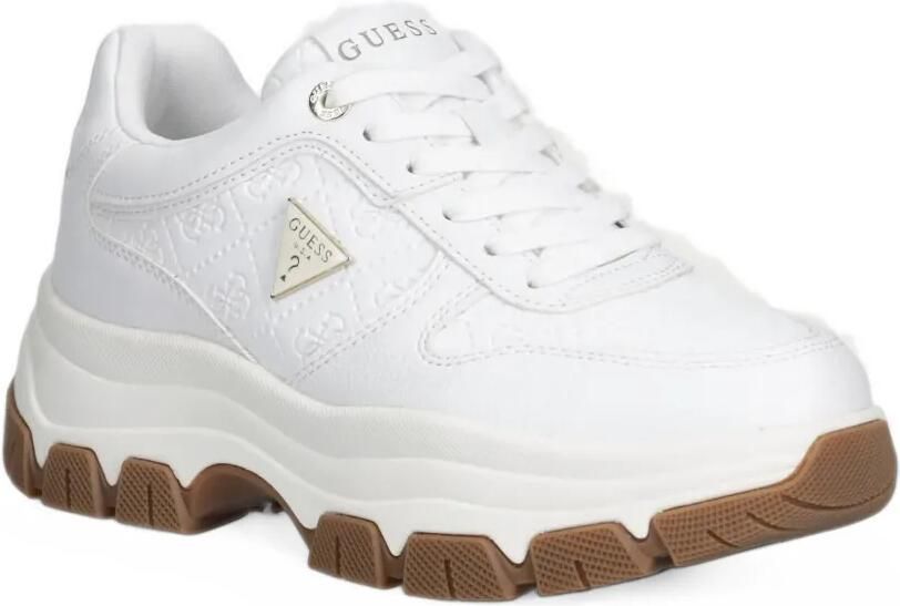 GUESS USA Beneto sneakers met chunky zool en monogram-reliëf Wit - Foto 3