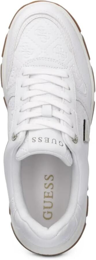 GUESS USA Beneto sneakers met chunky zool en monogram-reliëf Wit - Foto 4