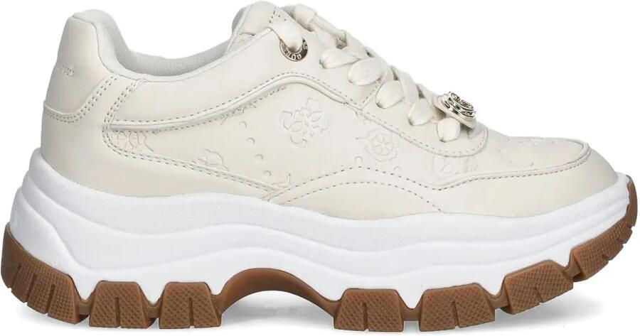 GUESS USA Berret 4G sneakers met pioenrozen patroon Beige