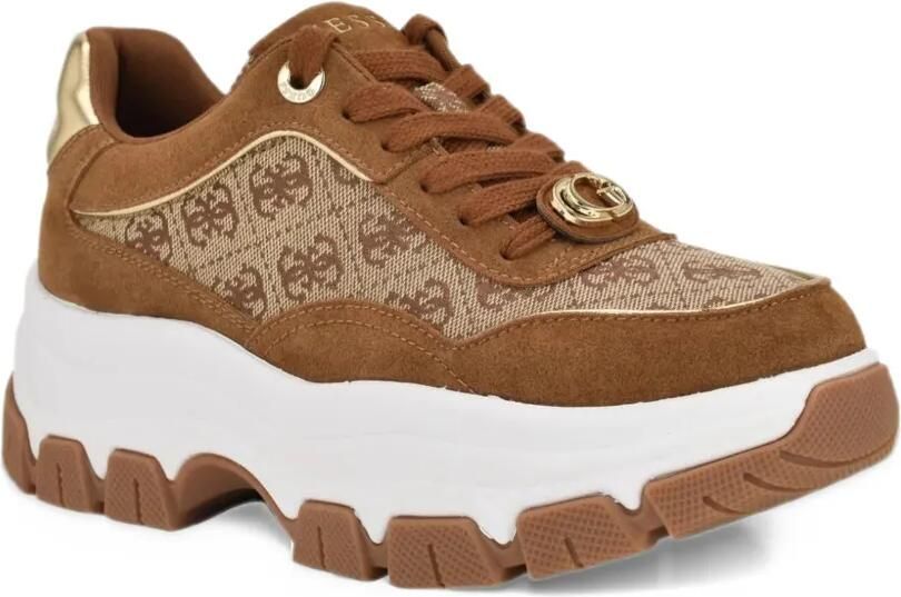 GUESS USA Berrett Quattro G lace-up platform sneakers Bruin