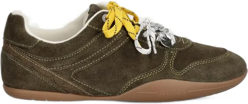 GUESS USA Besar suède sneakers met contrasterende stiksels Bruin