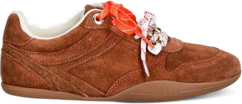 GUESS USA Besar suède sneakers met vlakken Bruin - Foto 5