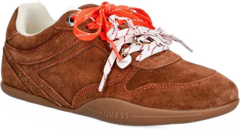GUESS USA Besar suède sneakers met vlakken Bruin - Foto 3