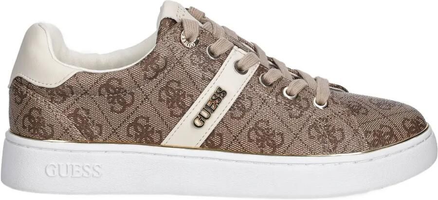 GUESS USA Britz 4G sneakers met logo Bruin
