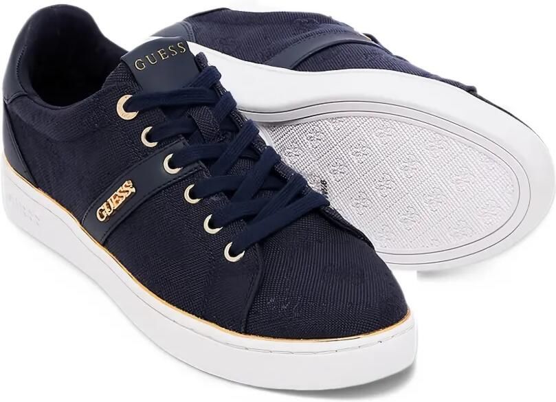 GUESS USA Britz2 jacquard sneakers Blauw - Foto 4