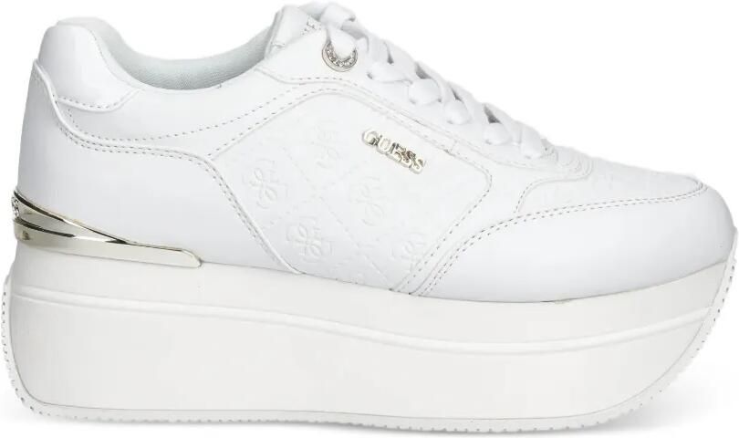 GUESS USA Camrio 4G sneakers met plateauzool en logo Wit