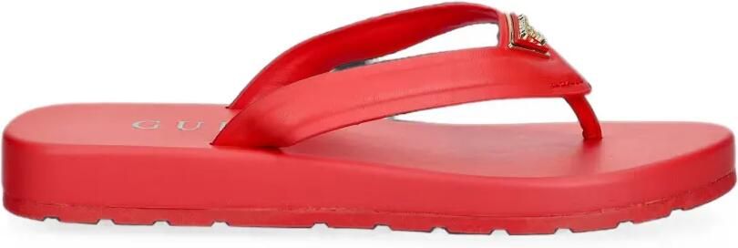 GUESS USA Candry teenslippers met logo-plakkaat Rood