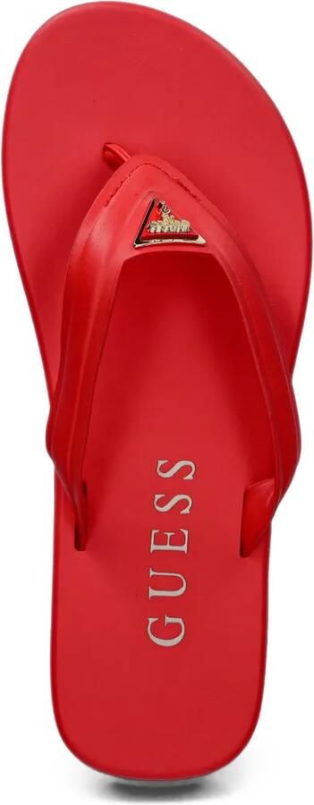 GUESS USA Candry teenslippers met logo-plakkaat Rood - Foto 5