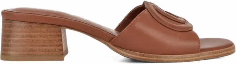 GUESS USA Cerinna geuine leather sandals Bruin