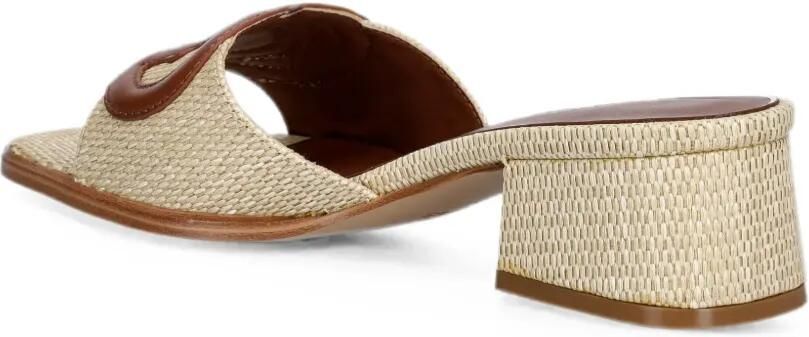 GUESS USA Cerinna geweven sandalen met logoplakkaat Beige - Foto 3