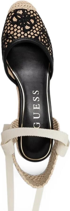 GUESS USA Cheyin espadrilles met kanten vlakken en sleehak Beige - Foto 5