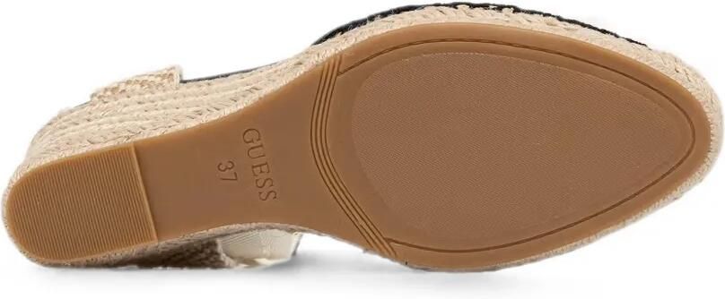 GUESS USA Cheyin espadrilles met kanten vlakken en sleehak Beige - Foto 4