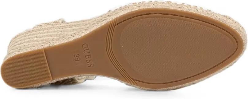 GUESS USA Cheyin gehaakte espadrilles met sleehak Beige - Foto 5