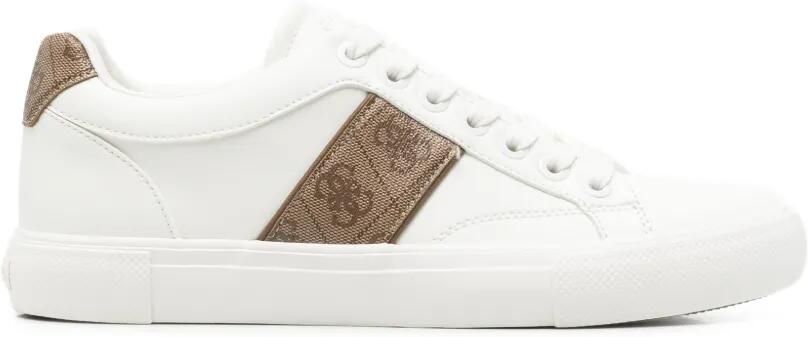 GUESS USA Cribe leren sneakers met logoprint Wit